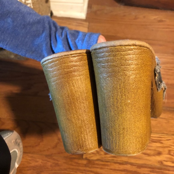 FOREVER THRILL platform denim heeled sandals - Picture 14 of 15